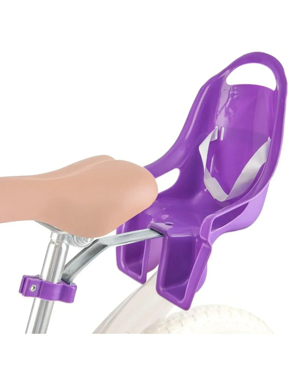 Kids Bicycle Doll Seat - Purple Doll Chair Accessory for Kids' Bikes & Outdoor